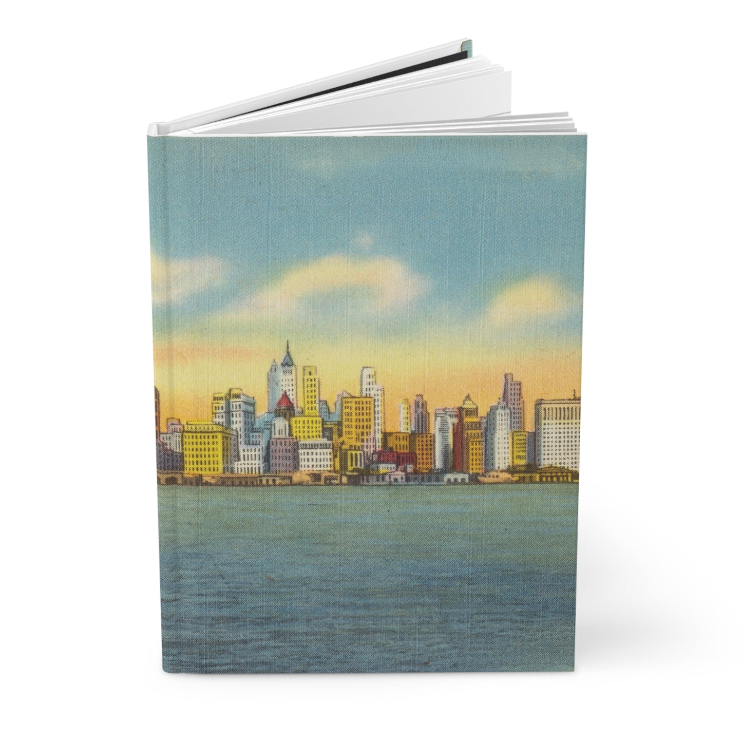 New York City Skyline Vintage Art Notebook